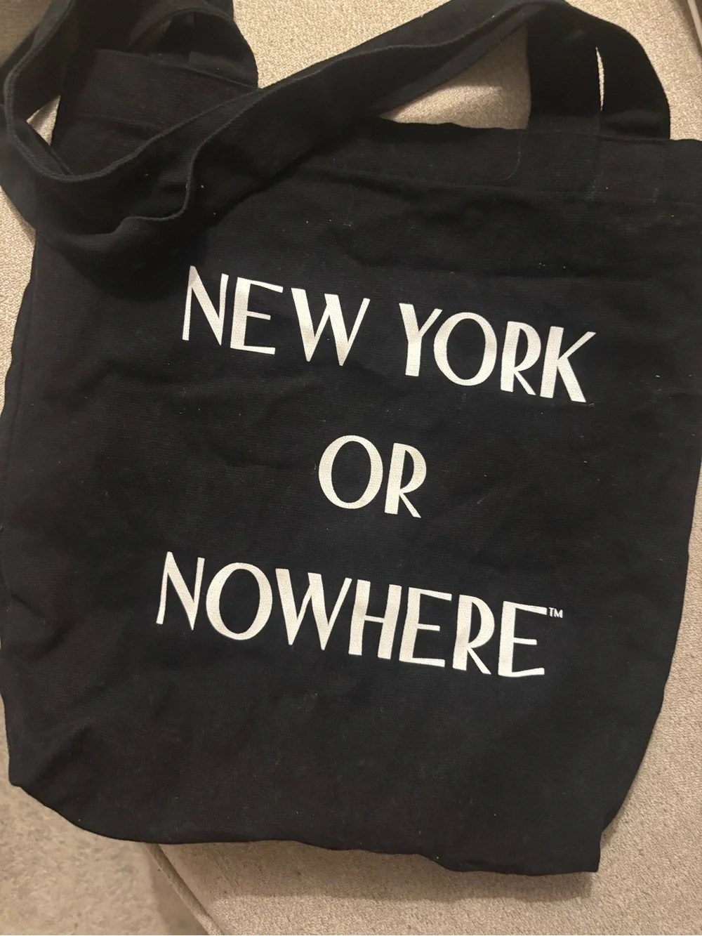 Black Canvas Tote with 